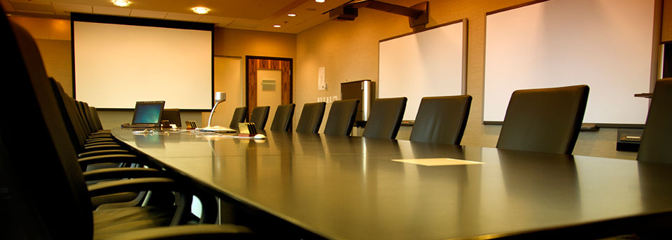 Image of Boardroom with projection screens