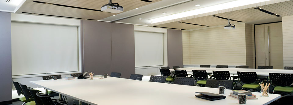 Image of boardroom with projection screen